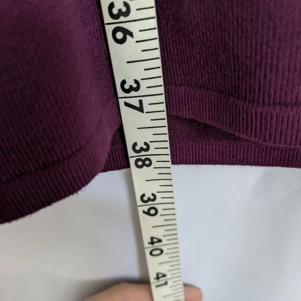 BEBE Purple Plum Knit Dress Size S Keyhole Cutout Bodycon Short Sleeves - Picture 16 of 16